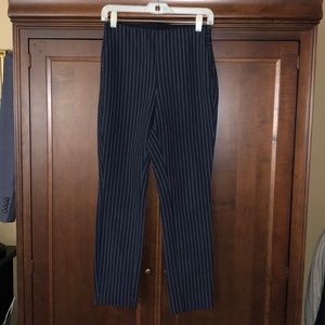 rag & bone Navy Pinstripe Cropped Pants